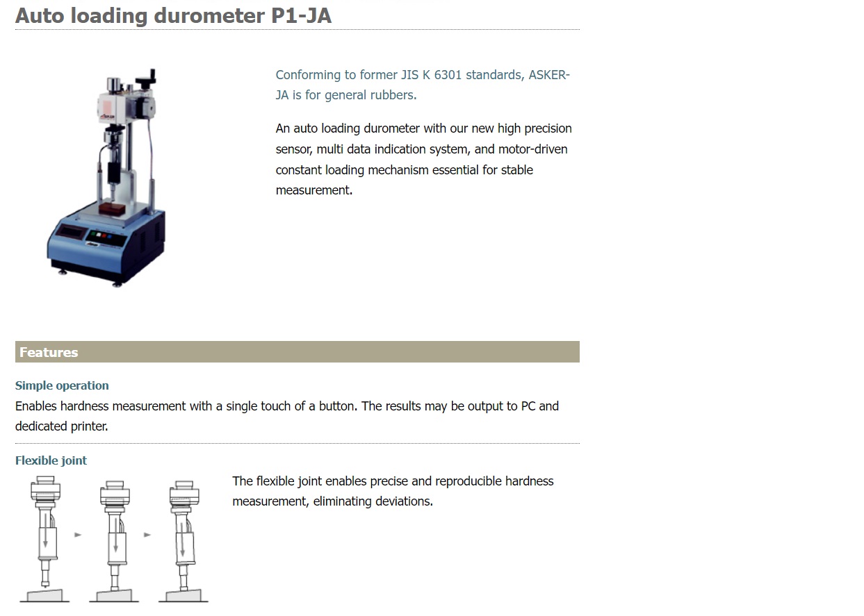 Ichiban Precision Sdn Bhd Asker Asker Auto Loading Durometer